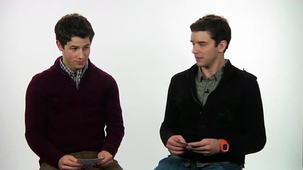 Watch Nick Jonas and Michael Urie from How To Succeed... Get to Know Each Other