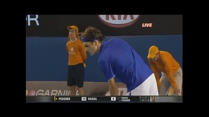 Roger Feder vs Rafael Nadal Australian Open 2009 highlights