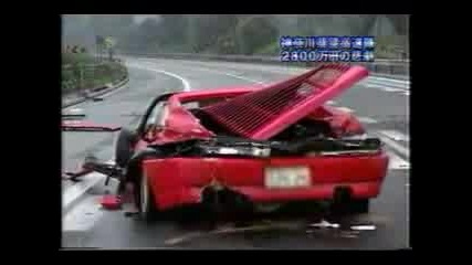 Ferari Crashed In Japan