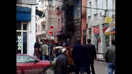 Пожар в центъра на Пловдив 