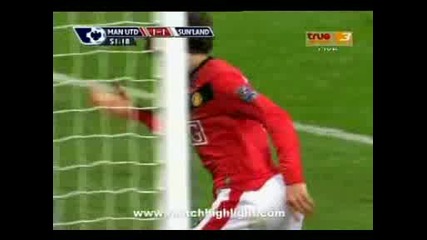 Manchester United 2 - 2 Sunderland : Гол на Димитър Бербатов 