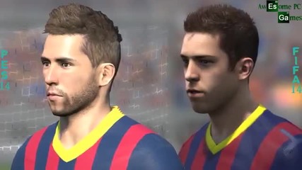 Fifa 14 vs Pes 14 Двубоят между лицата на Барселона