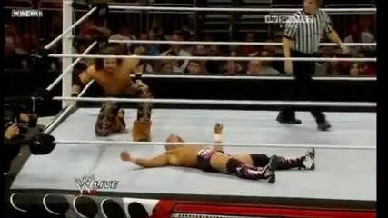 John Morrison- Double Jump Into A Flying Chuck & Starship Pain on Tyson Kidd