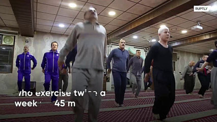 Worshippers at mosque get their blood pumping with post-prayer gym class