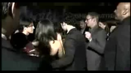 Jonas brothers and Demi lovato at the jonas borthers 3-d concert premier-interview