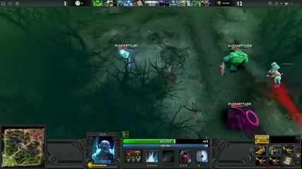 Gamescom 2011: Dota 2: International Championships ( i G vs Ehome ) - Tower Attack Gameplay