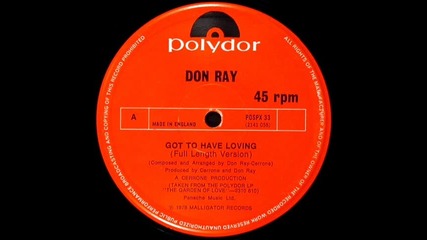 don ray--got to have loving--1978