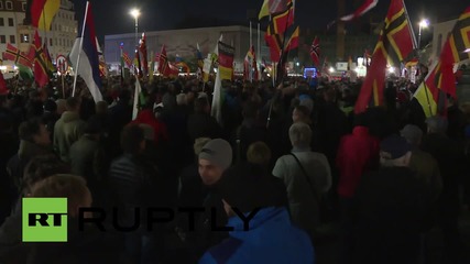 Germany: PEGIDA supporters rally against refugee policy in Dresden