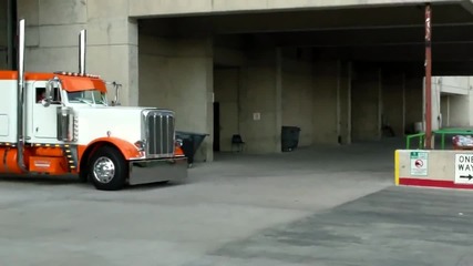 Trucks Leaving The Great American Trucking Show 2013