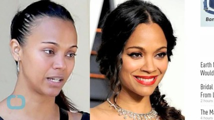 Zoe Saldana Steps Out Without Makeup
