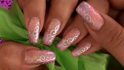 Silver Swirls Anniversary Nail Art Design Tutorial