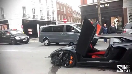 Lamborghini Aventador катастрофира в Лондон