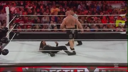 15. Seth Rollins vs. Brock Lesnar vs. Roman Reigns - Wrestlemania 31 (29.03.2015)