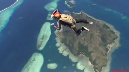 Красива гледка ! Скок с парашут над Фиджи