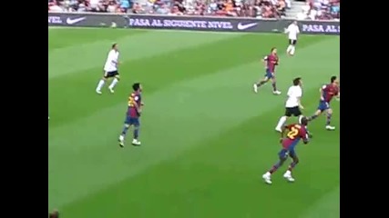 Анри бележи гол срещу Валенсия 