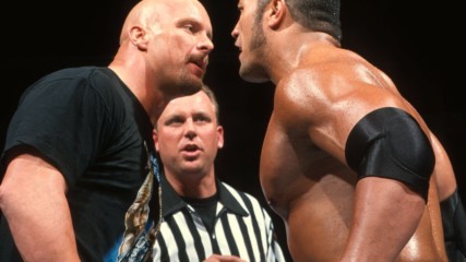 "Stone Cold" Steve Austin and The Rock's championship clash at WrestleMania XV