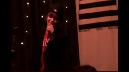 Justin singing Common Denominator - Justin Bieber Original 