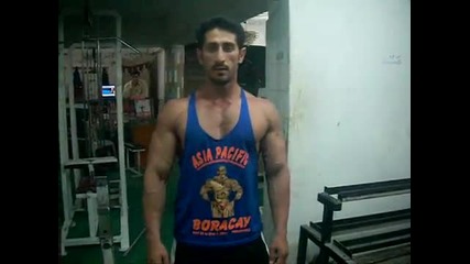 Syed Muhammad posing in Azeem gym