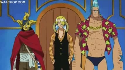 One Piece funny scene - Sanji, Franky and Sogeking vs Wanze