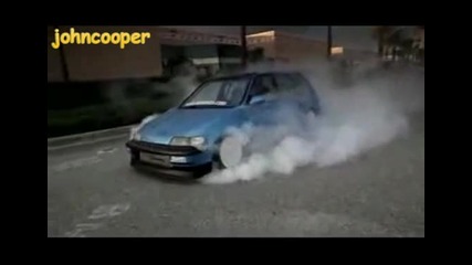 Honda Civic Wagon Turbo Burnout 