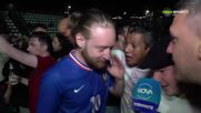 Емоциите от фензоната на стадион "Юнак" след победата на Франция