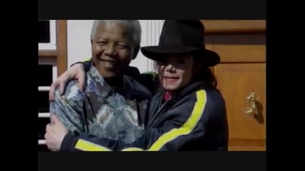 Майкъл Джексън с Мандела и други африкански лидери 