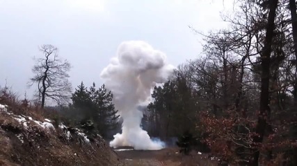 Експлозия на 10 кг бомба върху дънер