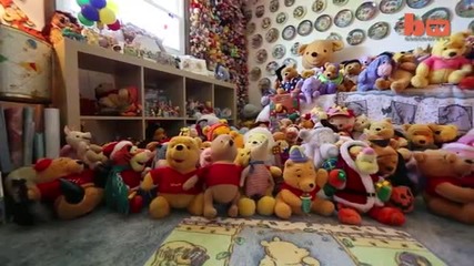 Най - голямата колекция от играчки Мечо Пух в света - 9000 бр.