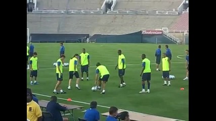Малка тренировка на Барселона 