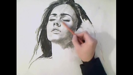 Най - добрият художник рисува Меган Фокс само с молив