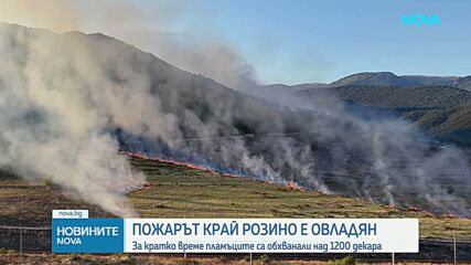 Пожарът в Пловдивско е овладян, огънят обхвана над 1200 декара