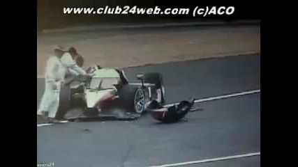 Huge Peugeot Le Mans Flying Crash