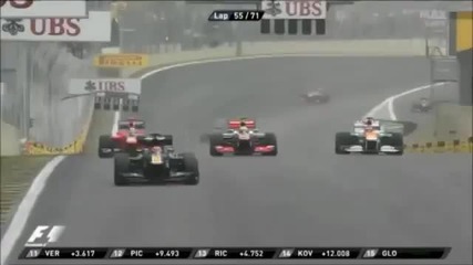 F1 Гран при Бразилия 2012 - инцидента между Hulkenberg и Hamilton [hd][onboard]