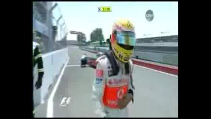 [f1 Canada 2008]грешката На Хамилтън...