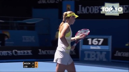 Caroline Wozniacki vs Sabine Lisicki Australian Open 2013 Highlights