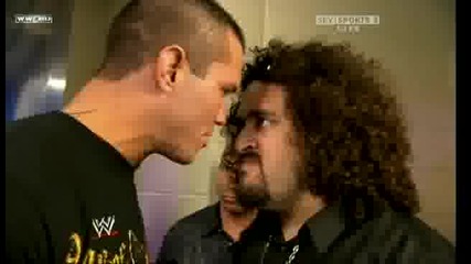 Raw Randy Orton, Cody Rhodes & Manu (backstage)