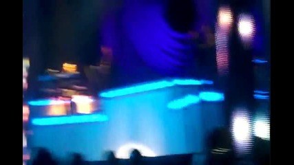 Mariah Carey recording her performance of 100% at the Air Canada Centre. 