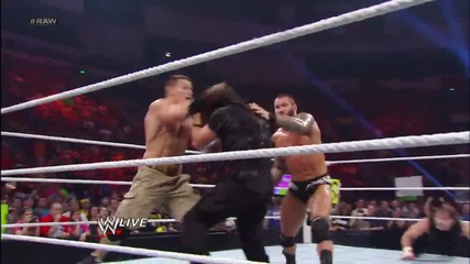 John Cena, Daniel Bryan & Randy Orton vs. The Shield Първична сила Август 6.8.2013г.