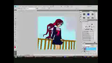 Anime Girl On Ms Paint And Photoshop