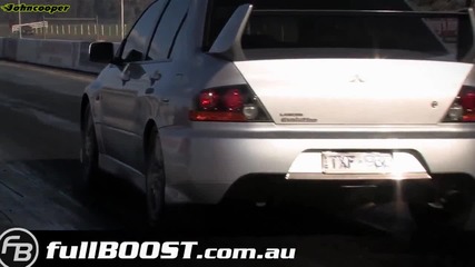 Mitsubishi Evo 9 - 1/4 миля