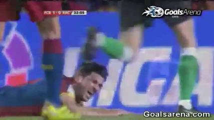 Фиеста на Камп Ноу ! Fc Barcelona 3 - 0 Racing Santander (22.01.2011) 