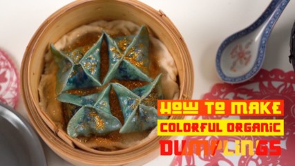 Celebrate Chinese New Year with blue vegan dumplings!