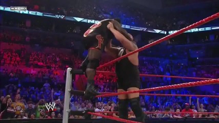 Big Show Chokeslams Mark Henry off the top rope