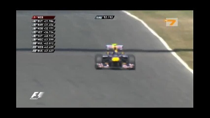 Марк Уебър печели Формула 1 Силвърстоун 2010 