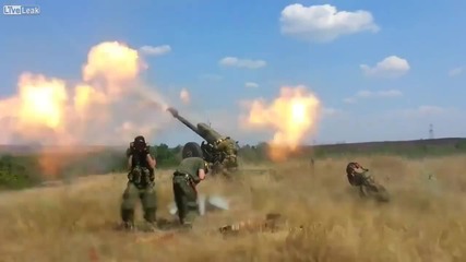 Руската артилерия в действие