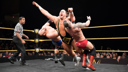 Heavy Machinery vs. vs. Jonathan Ortagun & Mike Marshall: WWE NXT, March 29, 2017