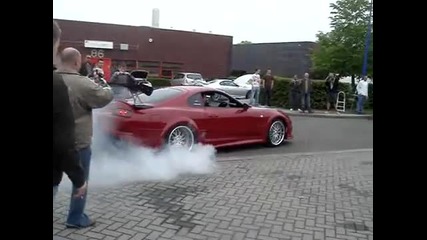toyota supra burnout