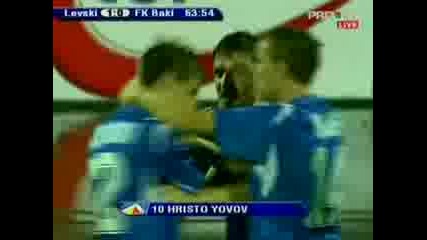 Левски - Баку 1:0 Йовов