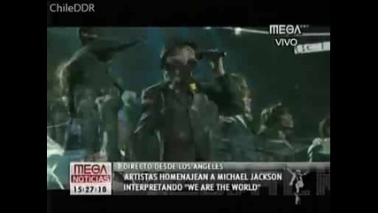 Сборна формация - We are the World ! Погребението на Майкъл Джексън