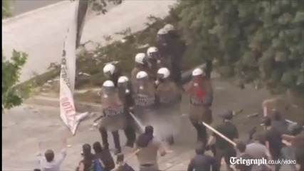 Безредици! Протестите в Гърция ескалираха ! *05.10.2011г.*